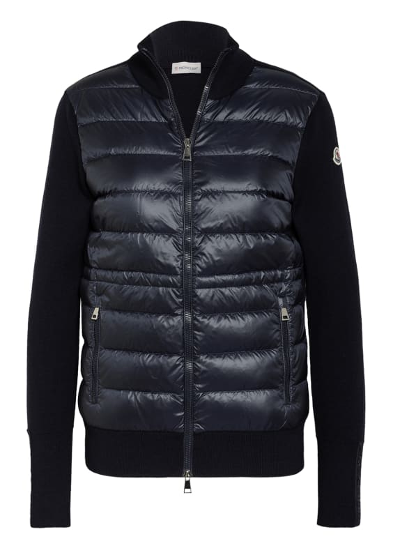 MONCLER Cardigan en mélange de matières BLEU FONCÉ