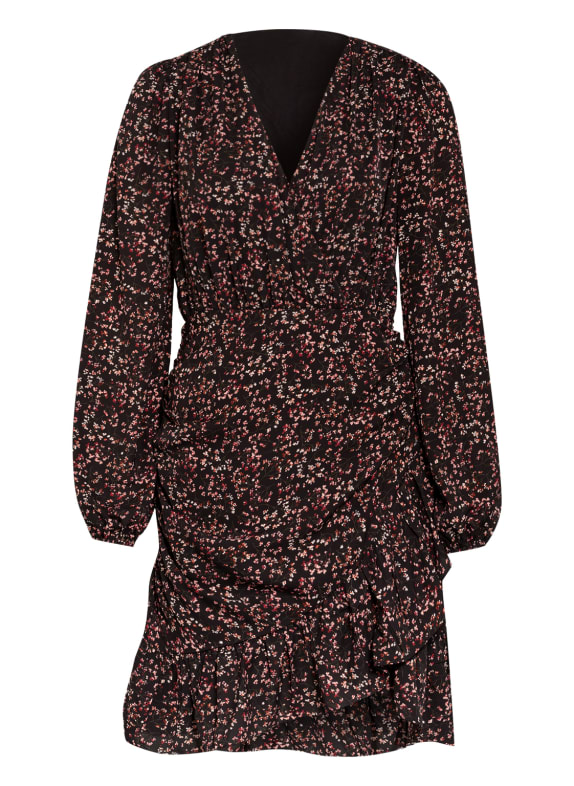 NEO NOIR Kleid VERI mit Volantbesatz SCHWARZ/ PINK