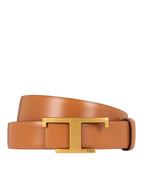 TOD'S Leather belt CAMEL/ ROSE
