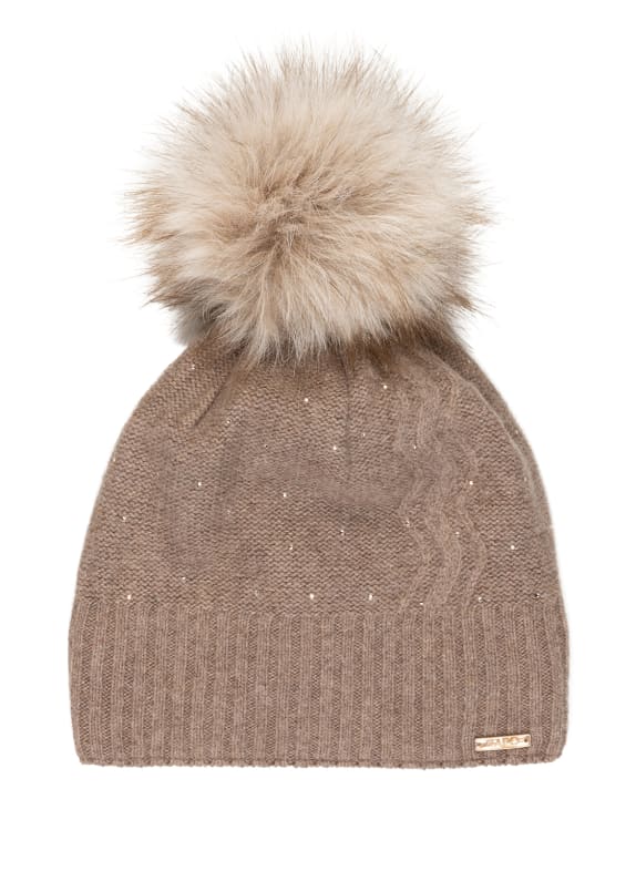 CAPO Cashmere-Mütze WAVE  BEIGE