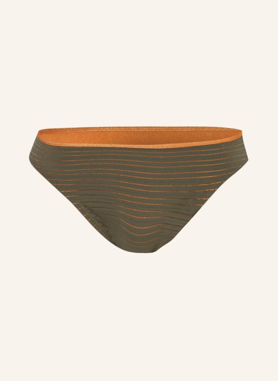 PrimaDonna Bikini-Hose MARQUESA mit Glitzergarn OLIV/ DUNKELORANGE