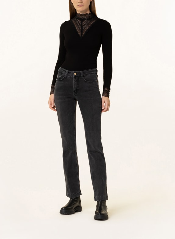 ONLY Longsleeve met kanten rand ZWART