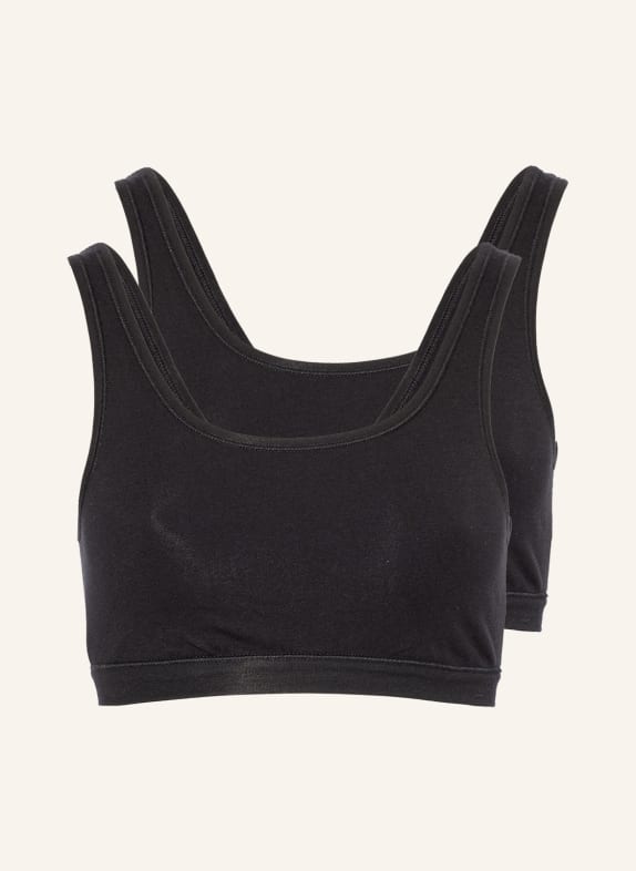 SCHIESSER Lot de 2 bustiers 95/5 NOIR