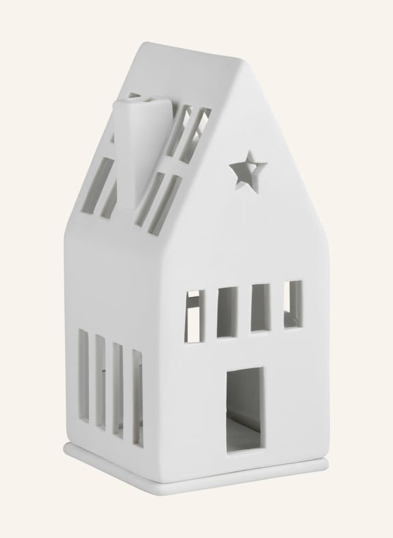 RÄDER Dekofigur LICHTHAUS TRAUMHAUS SMALL mit Teelichthalter WEISS