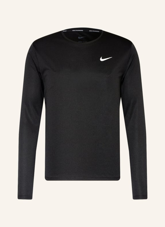 Nike Běžecké tričko DRI-FIT MILER ČERNÁ