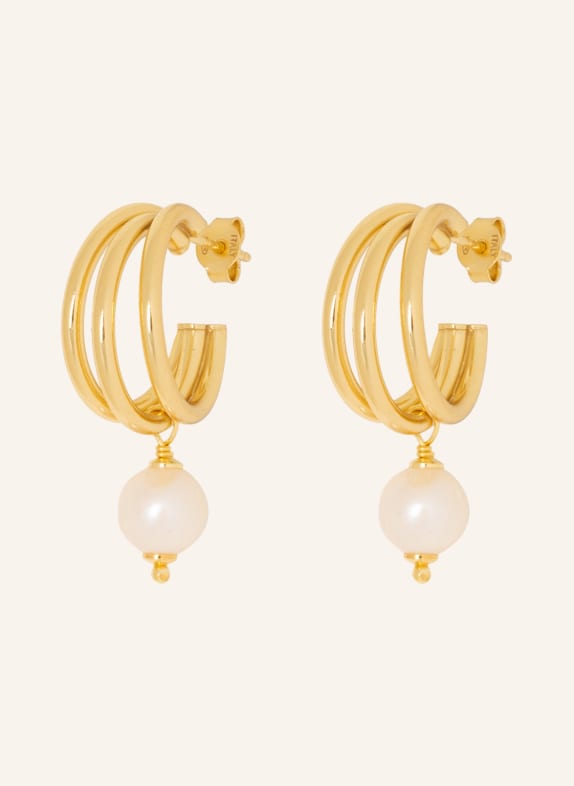 LOTT.gioielli Creole earrings CLASSIC GOLD/ WHITE