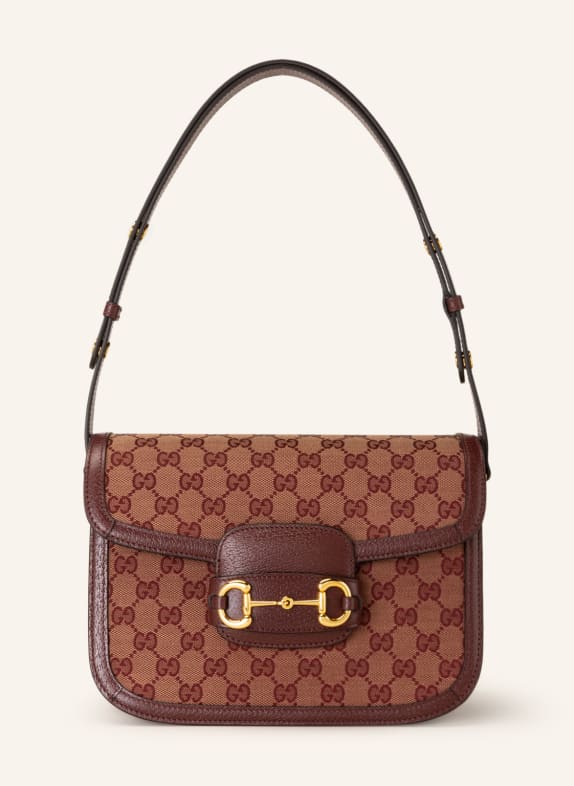 GUCCI Schultertasche 1955 HORSEBIT DUNKELROT