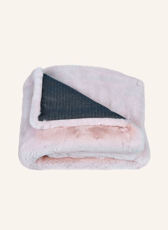 Star Home Throw DONNA made of faux fur LIGHT PINK