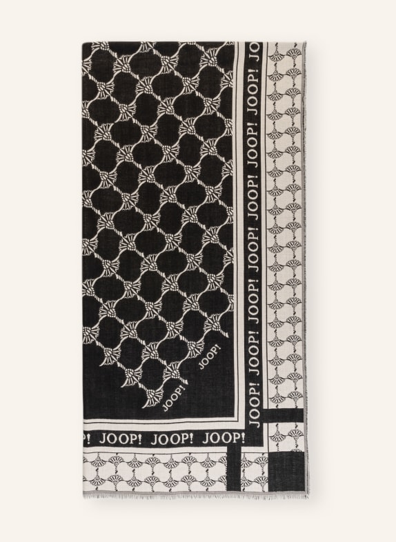 JOOP! Tørklæde SORT / CREME