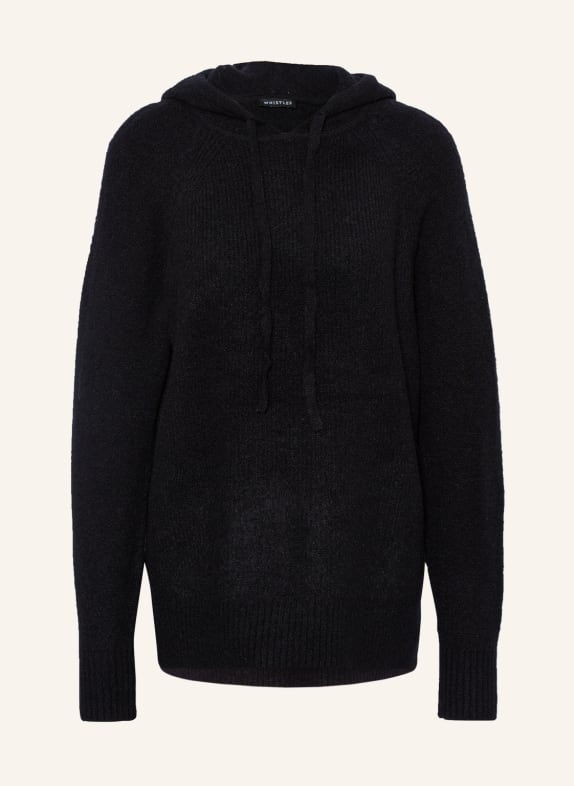 WHISTLES Strick-Hoodie SCHWARZ