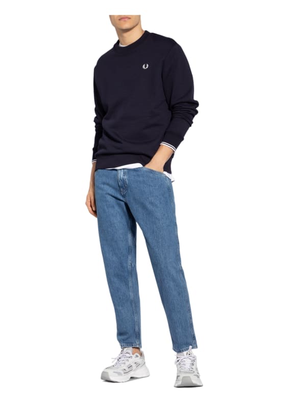 FRED PERRY sweatshirt DONKERBLAUW