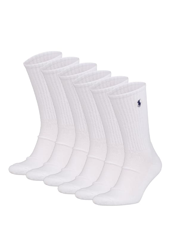 POLO RALPH LAUREN 6er-Pack Strümpfe 002 WHITE COLORED PP