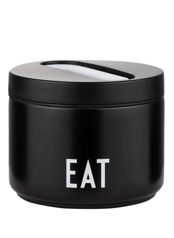 DESIGN LETTERS Thermo-Lunchbox EAT SMALL SCHWARZ/ WEISS