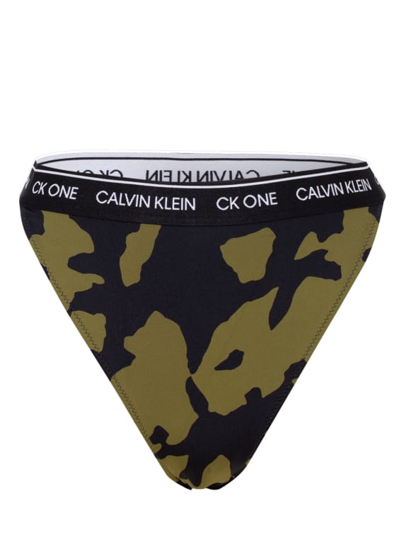 Calvin Klein Dół od bikini CK ONE CZARNY/ OLIWKOWY