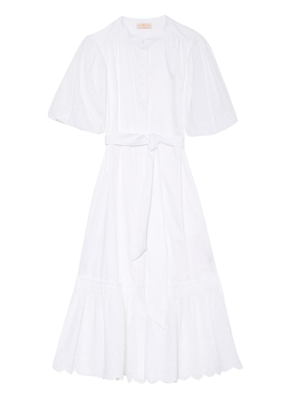 TORY BURCH Dress with broderie anglaise WHITE