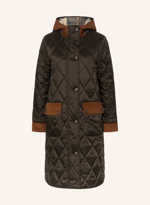 Barbour Steppmantel MICKLEY DUNKELGRÜN/ BRAUN