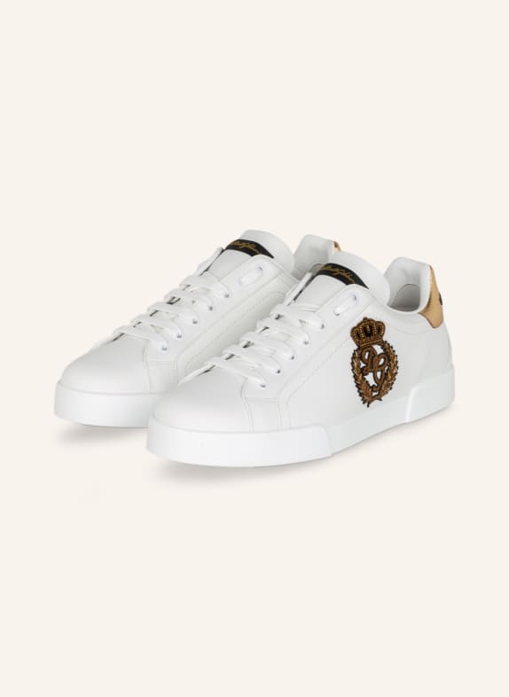 DOLCE & GABBANA Sneakers PORTOFINO WHITE/ GOLD