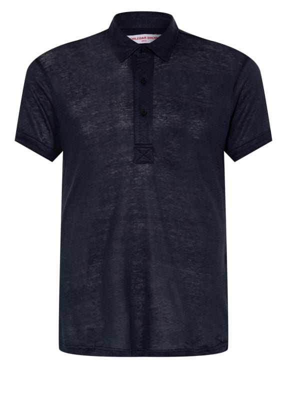 ORLEBAR BROWN Poloshirt SEBASTIAN aus Leinen DUNKELBLAU