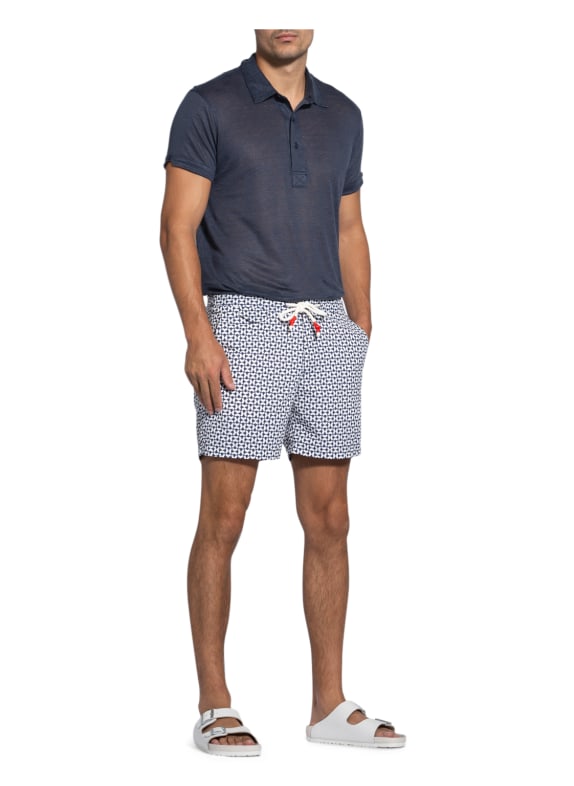 ORLEBAR BROWN Poloshirt SEBASTIAN van linnen DONKERBLAUW