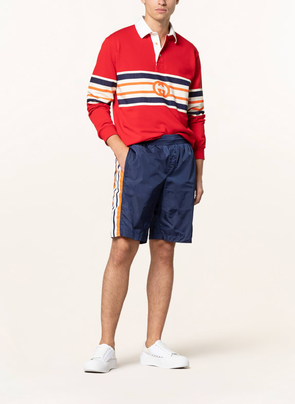 GUCCI Shorts with tuxedo stripes