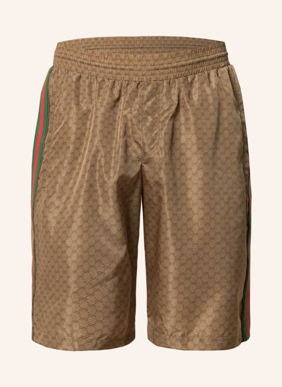 GUCCI Shorts GG with tuxedo stripes