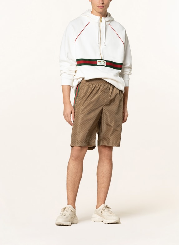 GUCCI Shorts GG with tuxedo stripes