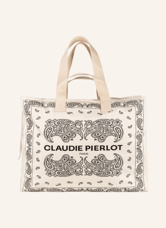 CLAUDIE PIERLOT Torba shopper 221ATRAVEL ECRU/ CZARNY