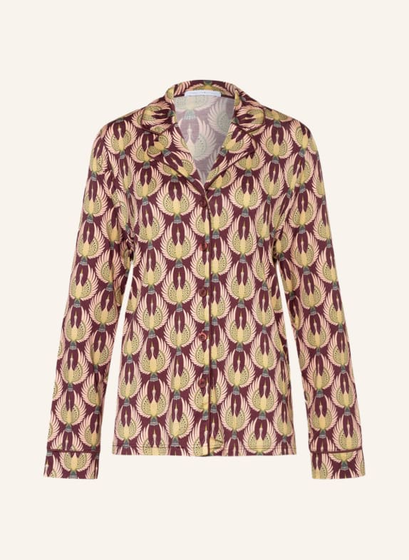 mey Schlafshirt Serie ILARIA DUNKELROT / NUDE / GRÜN