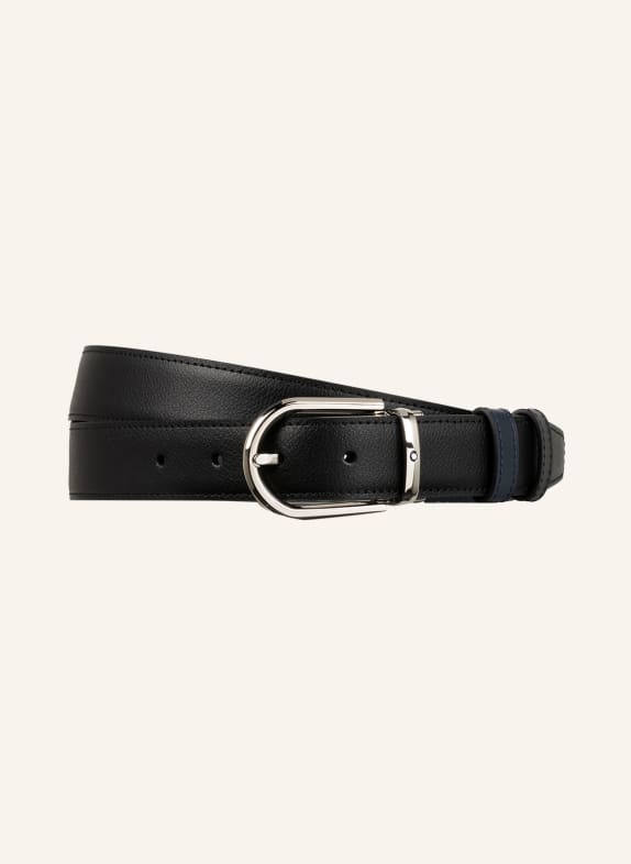 MONTBLANC Leather belt DARK BLUE