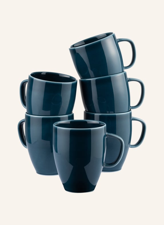 Rosenthal Set of 6 mugs JUNTO OCEAN BLUE BLUE