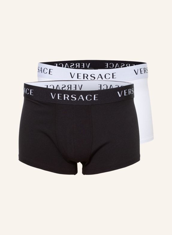 VERSACE 2-pack boxer shorts WHITE/ BLACK