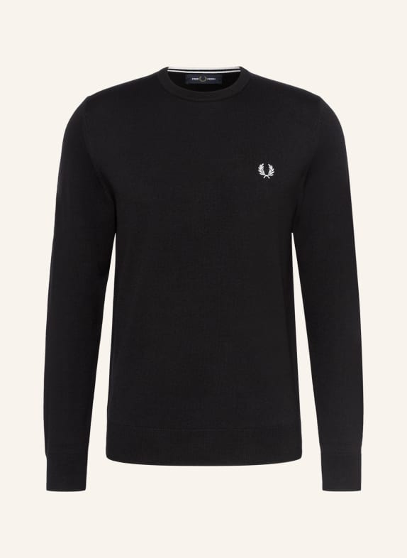 FRED PERRY Sweter CZARNY
