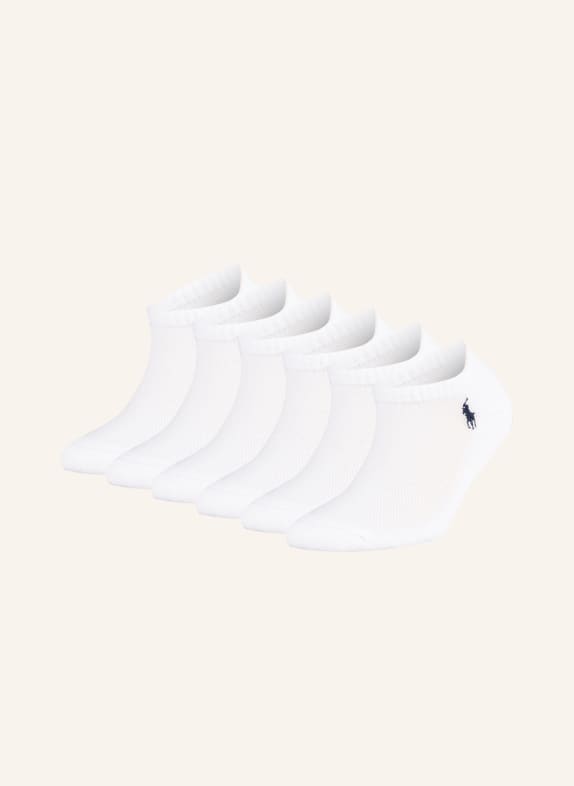 POLO RALPH LAUREN 6-pack socks 003 WHITE