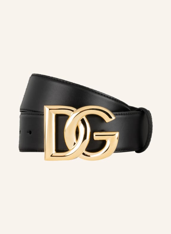 DOLCE & GABBANA Leather belt BLACK