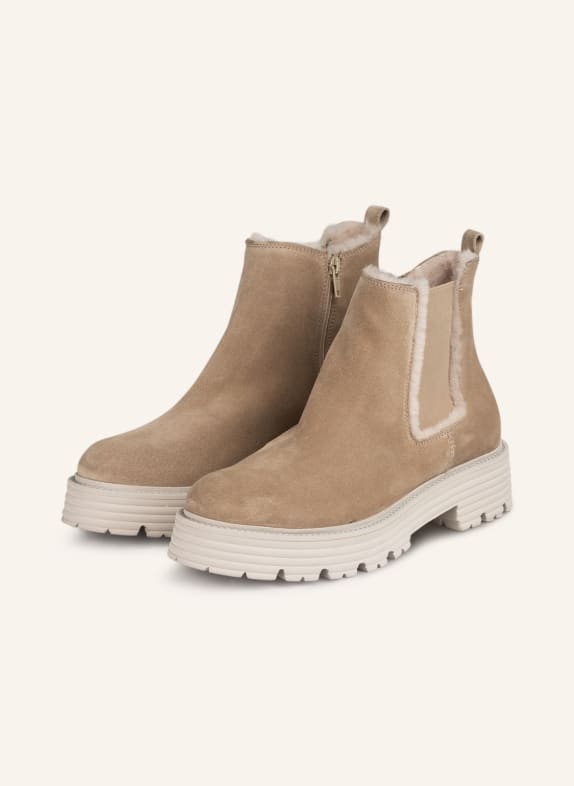 beige chelsea boots
