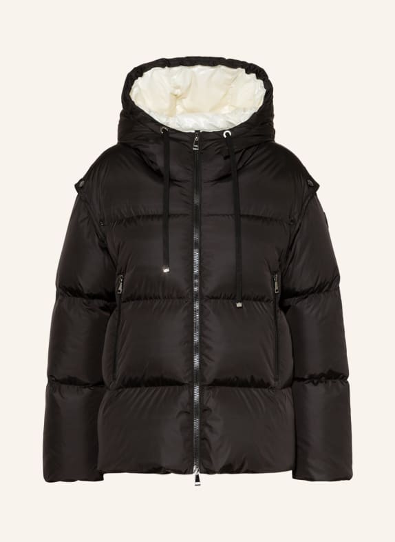 MONCLER Down jacket ASARET with detachable sleeves BLACK