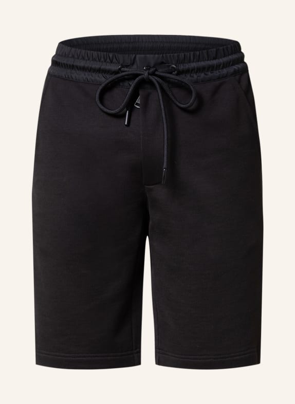 MONCLER Sweat shorts with tuxedo stripes BLACK