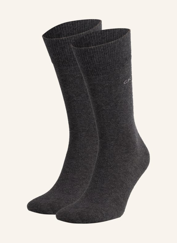 Calvin Klein 2er-Pack Socken 002 dark grey melange