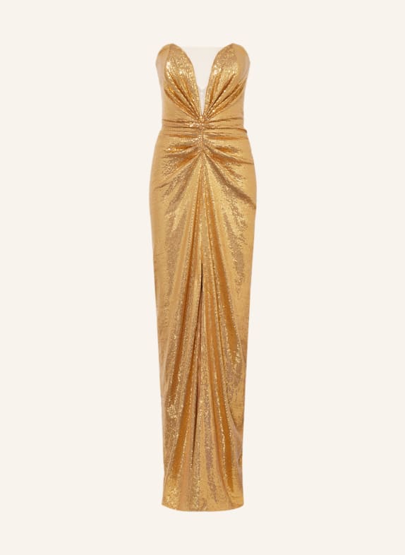 Rhea Costa Abendkleid mit Paillettenbesatz GOLD
