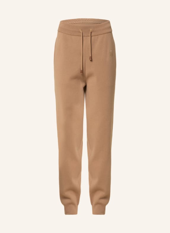 BURBERRY Pants in jogger style CAMEL