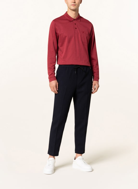 RAGMAN Piqué polo shirt RED