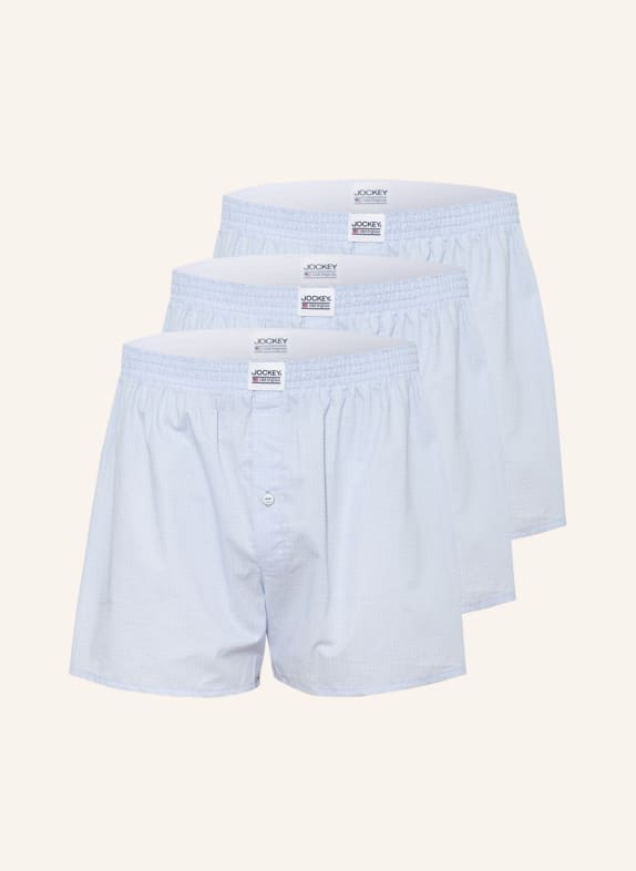 JOCKEY 3er-Pack Web-Boxershorts HELLBLAU