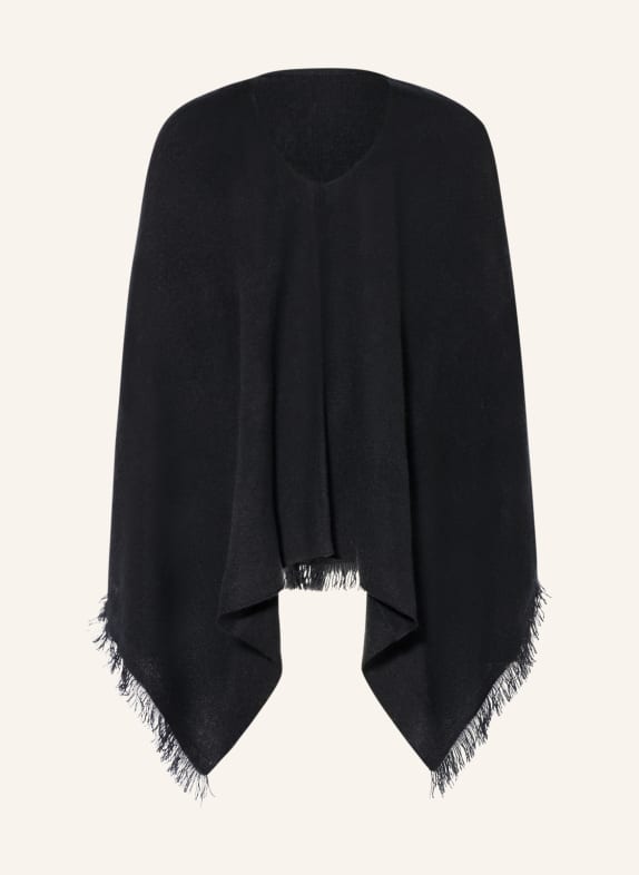 REPEAT Cashmere-Poncho SCHWARZ