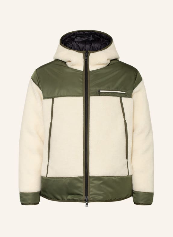 MONCLER Daunenjacke GOUSTAN zum Wenden HELLROT/ OLIV