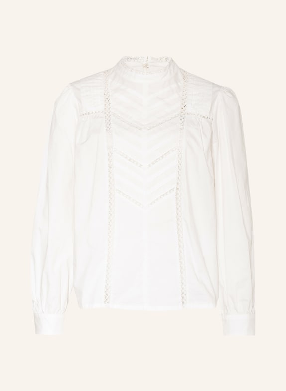 WEEKEND MaxMara Blusenshirt CALCA im Materialmix mit Spitzenbesatz