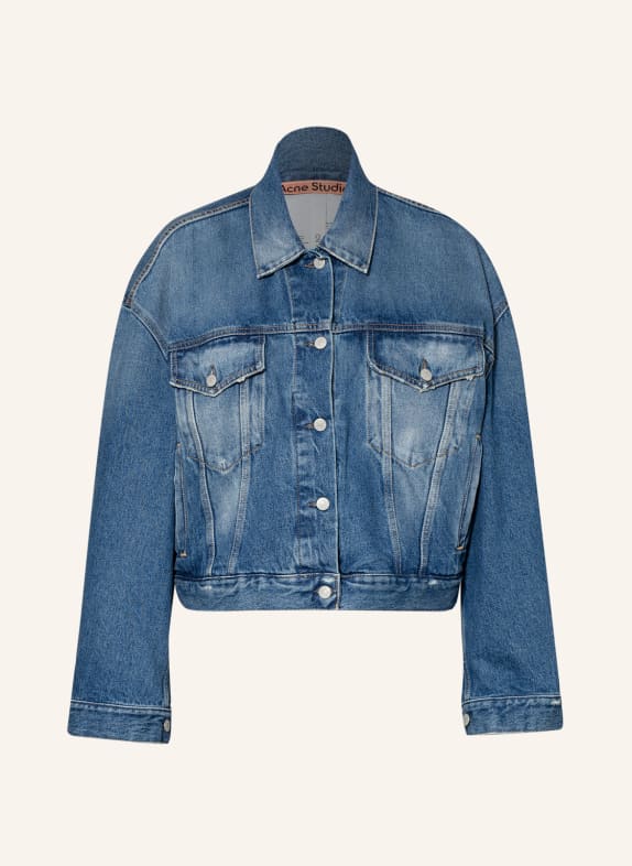 Acne Studios Kurtka jeansowa oversize NIEBIESKI