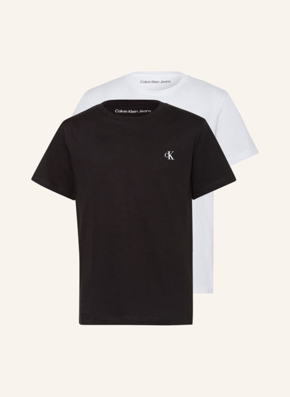 Calvin Klein 2er-Pack T-Shirts SCHWARZ/ WEISS