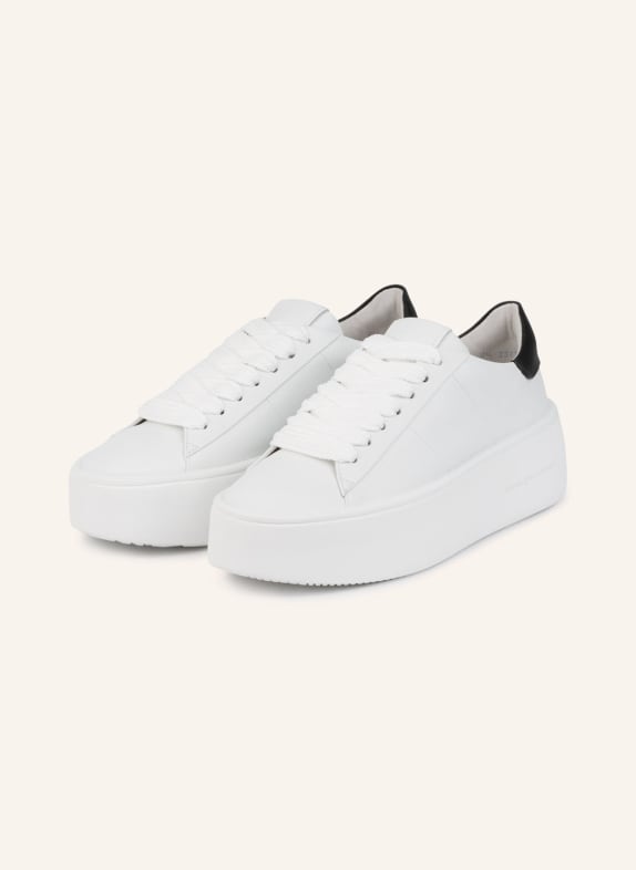Weisse Sneaker Plateau Damen