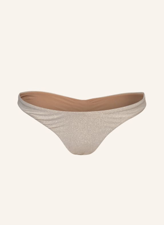 PILYQ Basic-Bikini-Hose ETERNAL mit Glitzergarn CREME/ GOLD