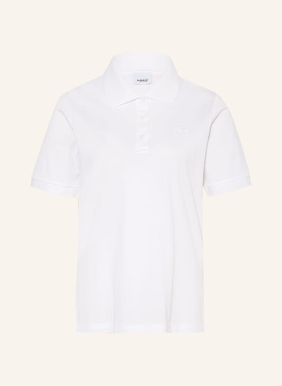 BURBERRY Piqué polo shirt WHITE
